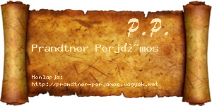 Prandtner Perjámos névjegykártya